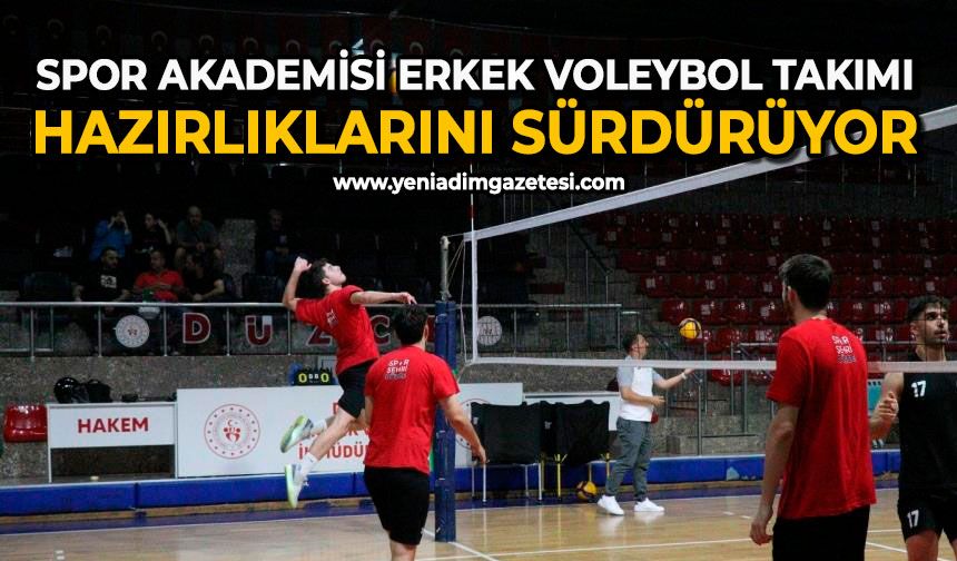 Spor akademisi erkek voleybol takımı hazırlıklarını sürdürüyor