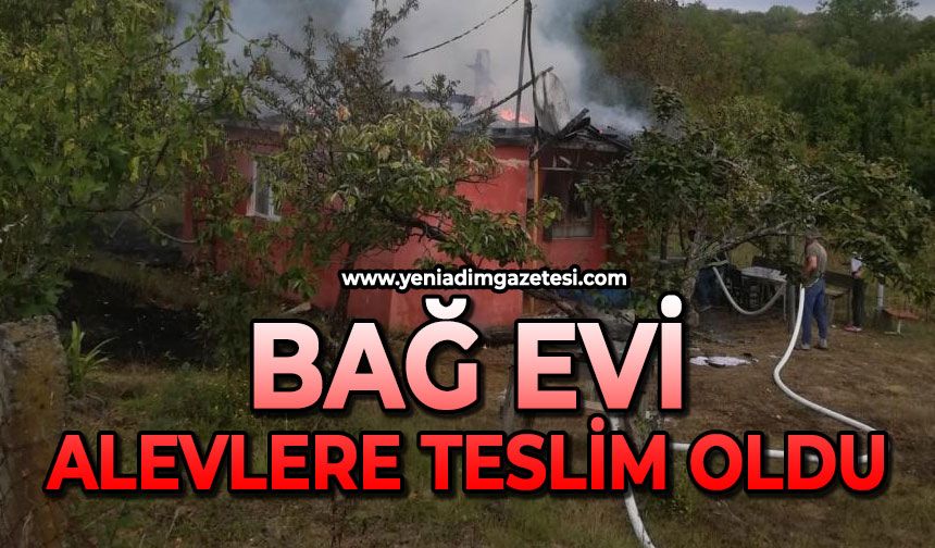 Bağ evi olarak kullanılan baraka alevlere teslim oldu