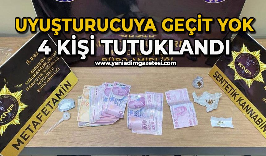 Uyuşturucuya geçit yok: 4 kişi tutuklandı