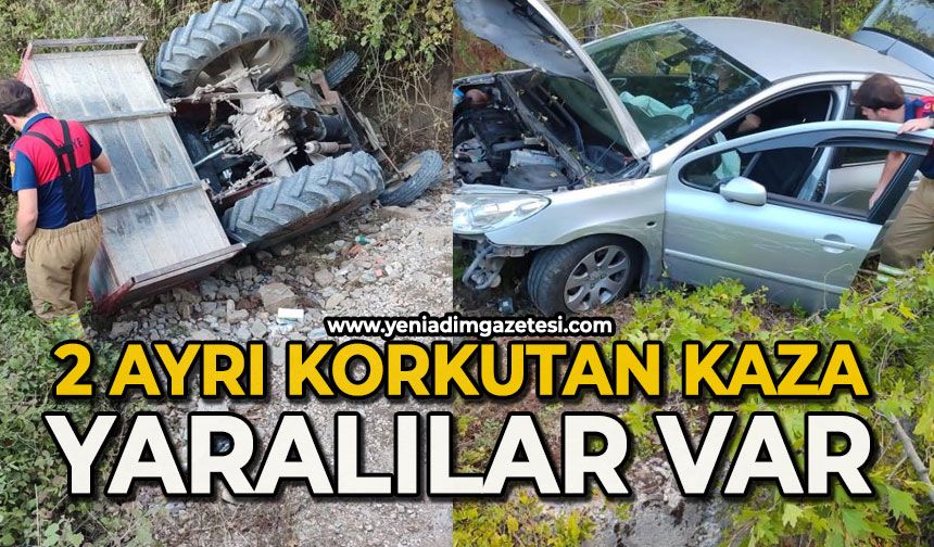 İki ayrı trafik kazası: 2 yaralı