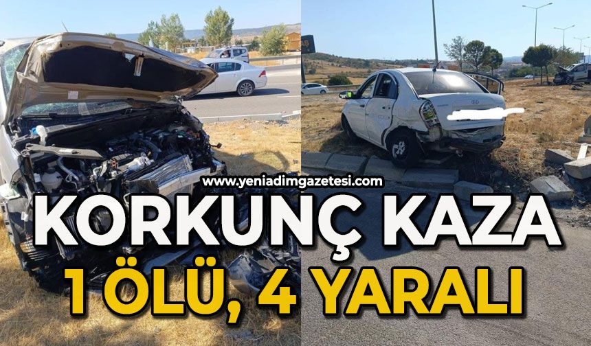 Korkunç kaza: 1 ölü, 4 yaralı