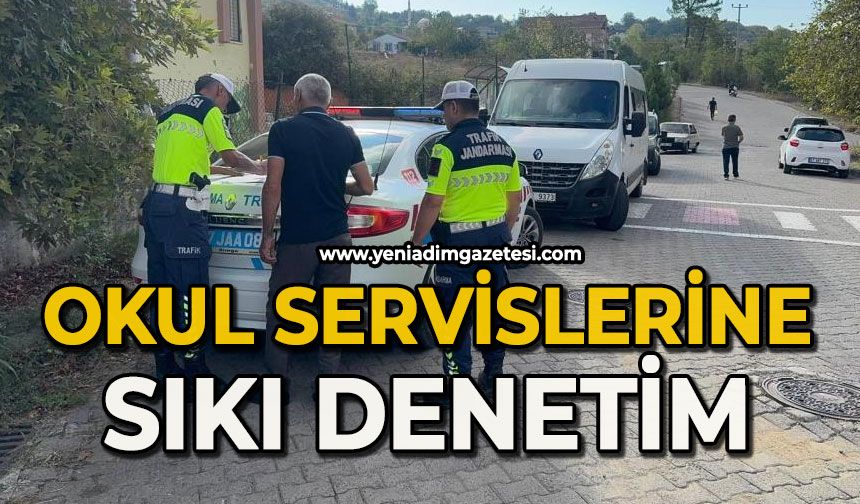 Jandarma ekiplerinden okul servislerine sıkı denetim