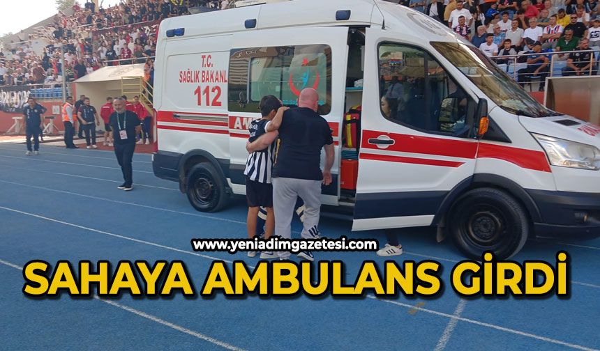 Sahaya ambulans girdi