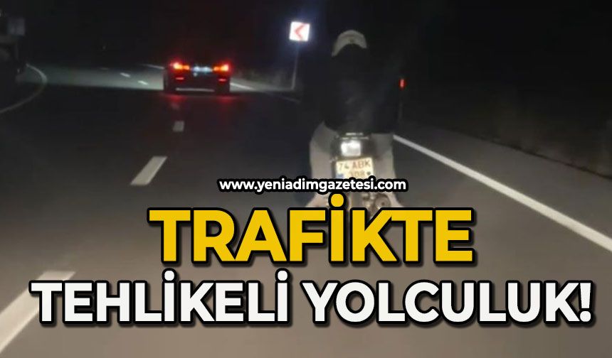 Trafikte tehlikeli yolculuk
