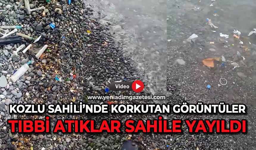 Kozlu sahilinde iğrenç görüntüler