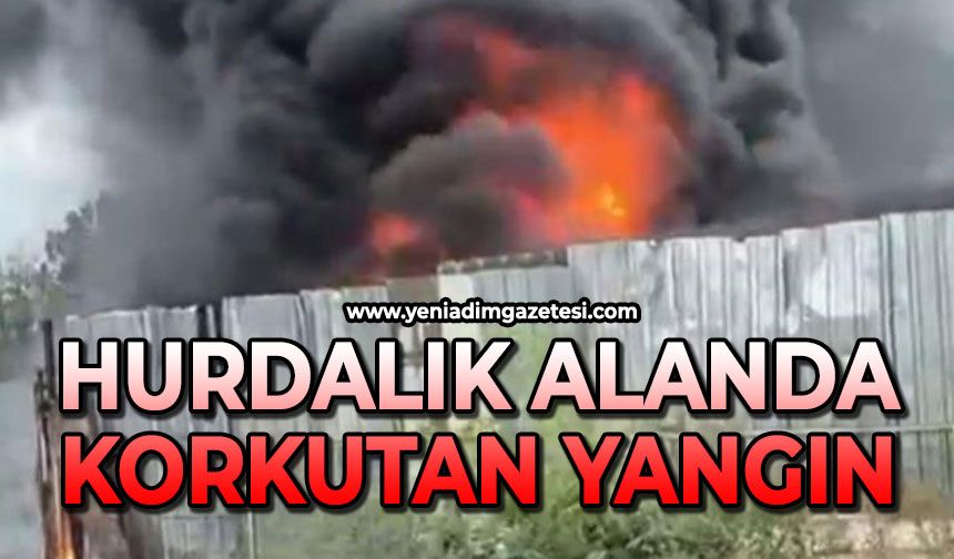 Hurdalıkta korkutan yangın