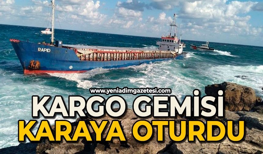 Kargo gemisi karaya oturdu