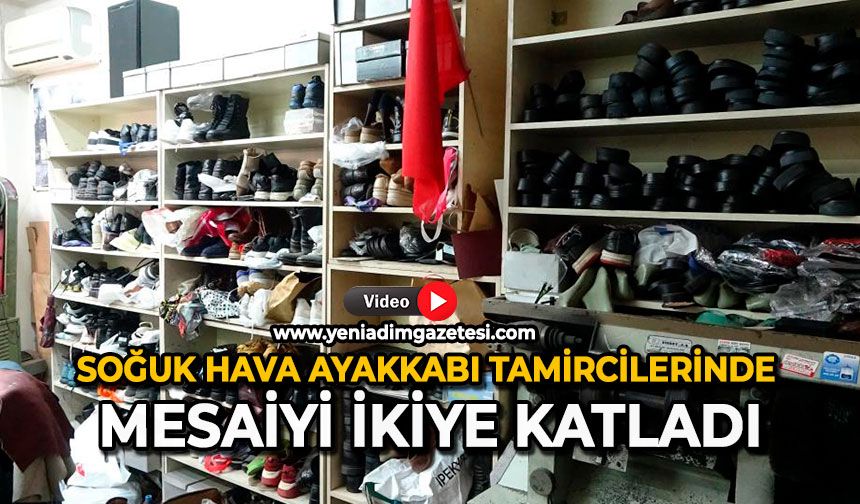 Soğuk hava ayakkabı tamircilerinde mesaiyi ikiye katladı