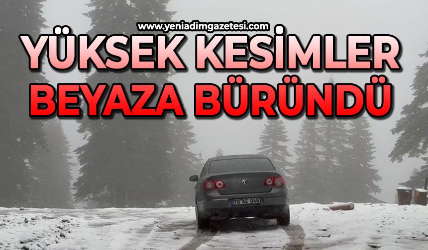 Yüksek kesimleri beyaza büründü