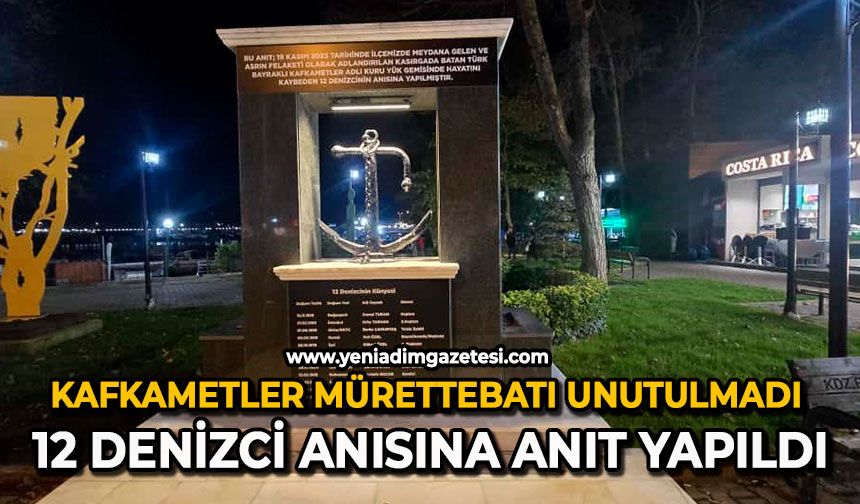 Kafkametler mürettebatı unutulmadı: 12 denizci anısına anıt yapıldı