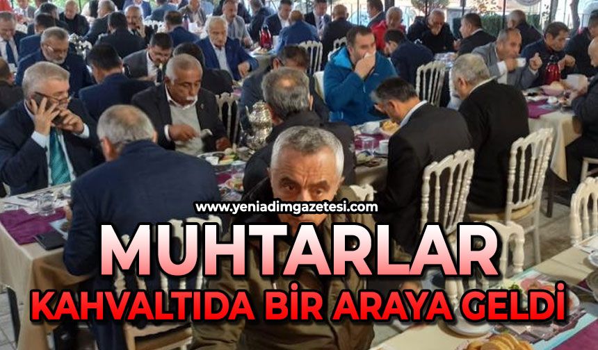 Muhtarlar kahvaltıda bir araya geldi