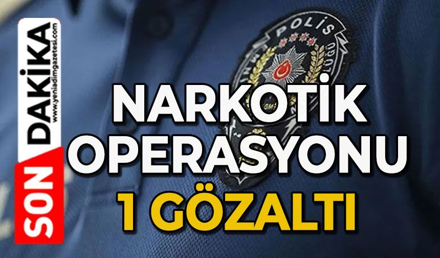 Narkotik operasyonu: 1 gözaltı