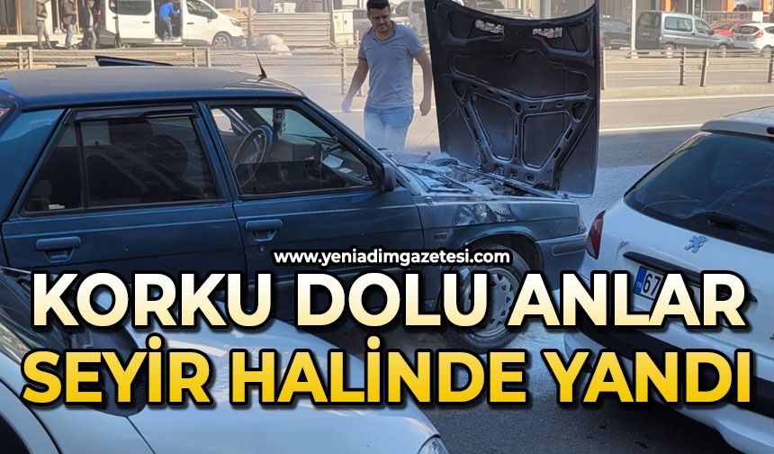Korku dolu anlar: Seyir halinde yandı