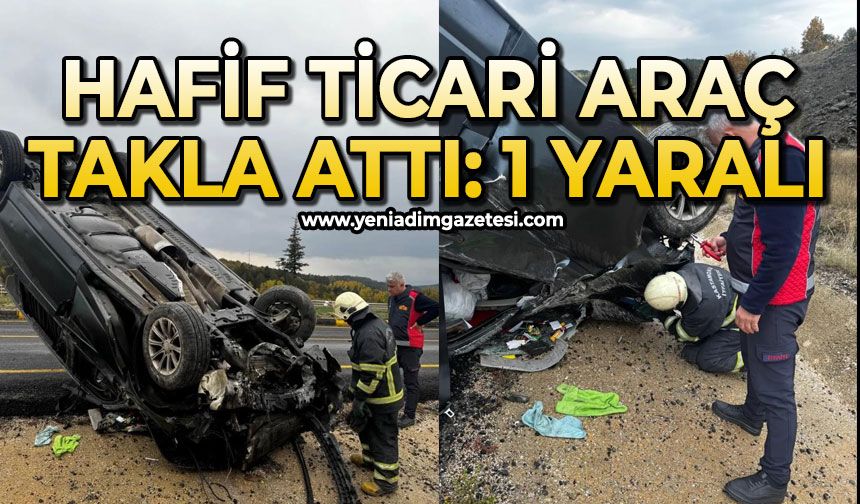 Araç takla attı: 1 yaralı