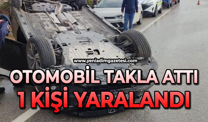 Otomobil takla attı: 1 yaralı