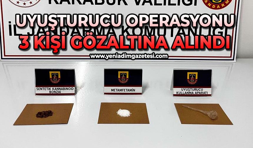 Uyuşturucu operasyonu: 3 kişi gözaltına alındı