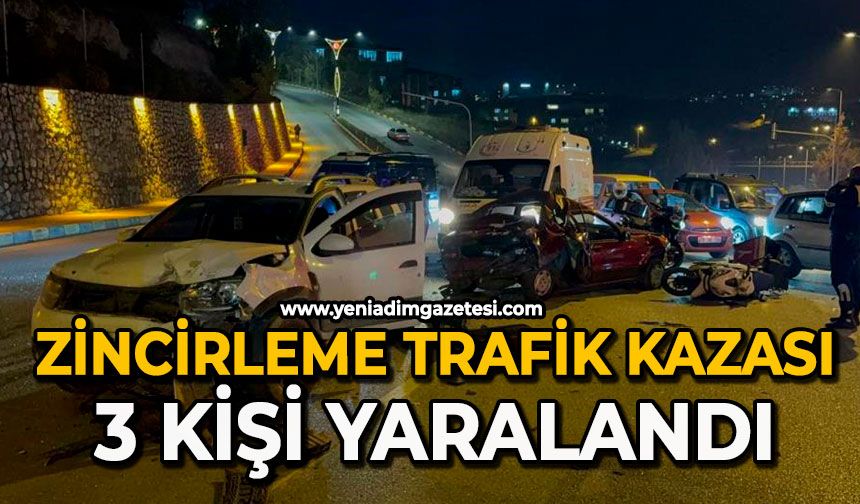 Zincirleme trafik kazası: 3 kişi yaralandı