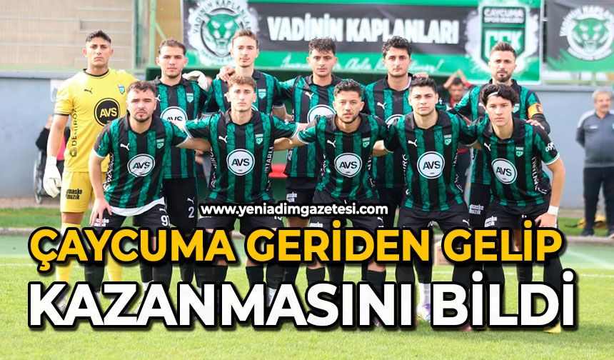 Çaycuma geriden gelip kazanmasını bildi