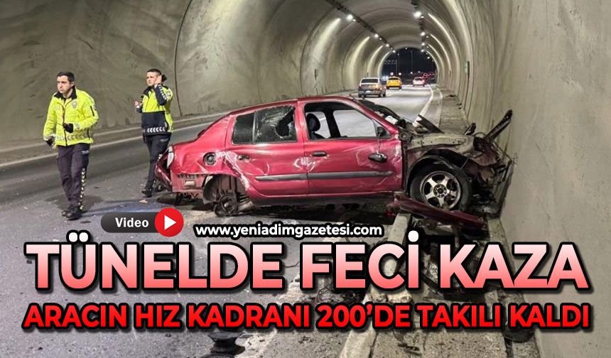 Tünelde feci kaza: Aracın hız kadranı 200’de takılı kaldı