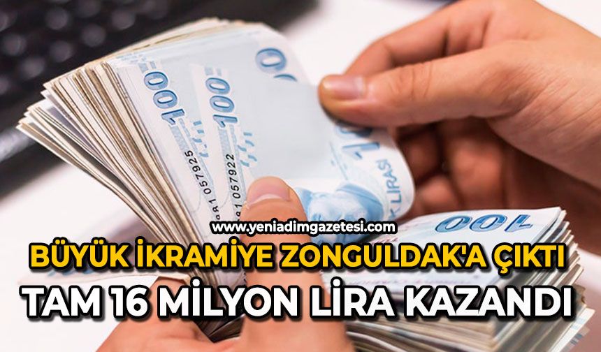 Büyük ikramiye Zonguldak'a çıktı: Tam 16 milyon lira kazandı