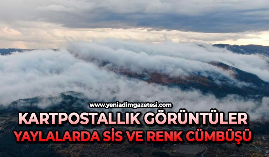 Kartpostallık görüntüler: Yaylalarda sis ve renk cümbüşü