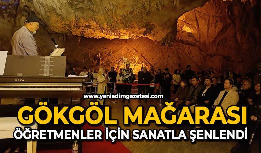 Gökgöl mağarası, öğretmenler için sanatla şenlendi