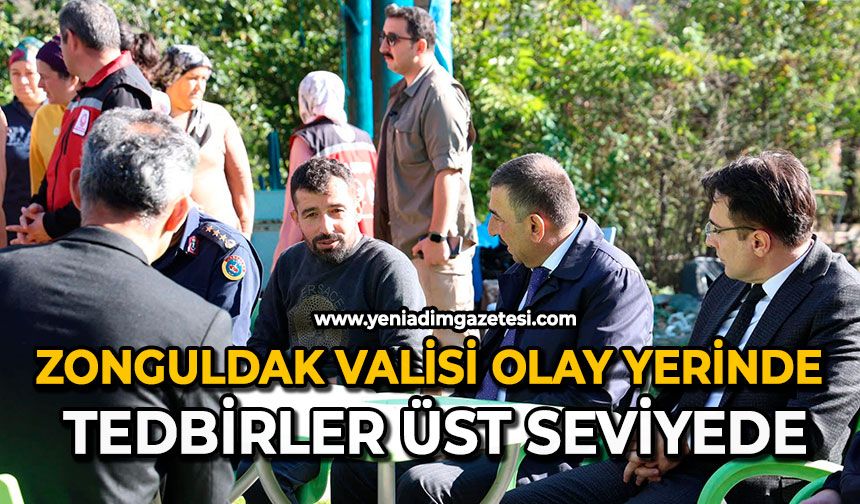 Zonguldak Valisi olay yerinde: Tedbirler üst seviyede