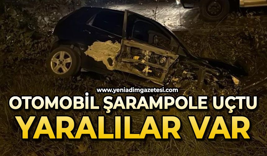 Zonguldak'ta otomobil şarampole uçtu: Yaralılar var
