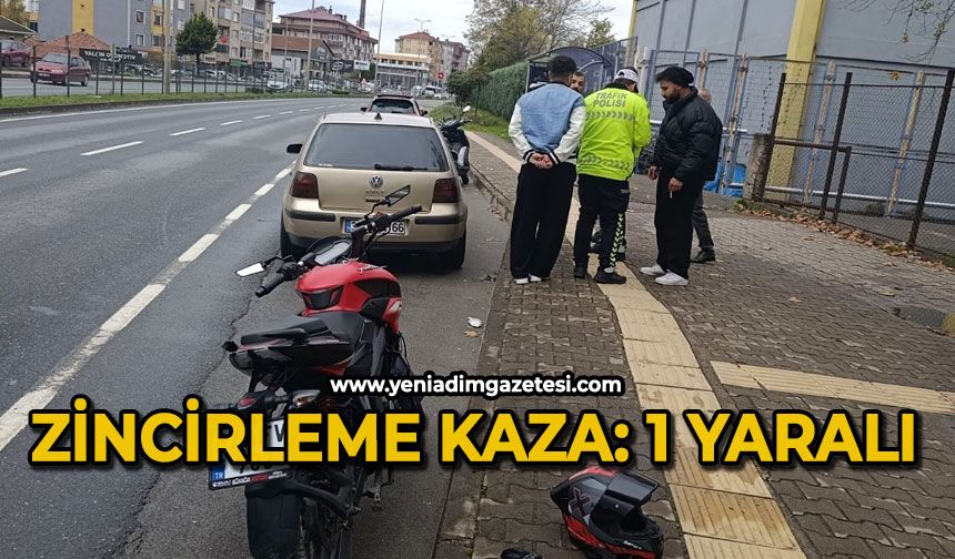 Zincirleme kaza: 1 yaralı