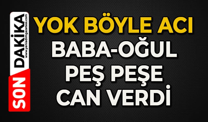Yok böyle acı: Baba-oğul peş peşe can verdi