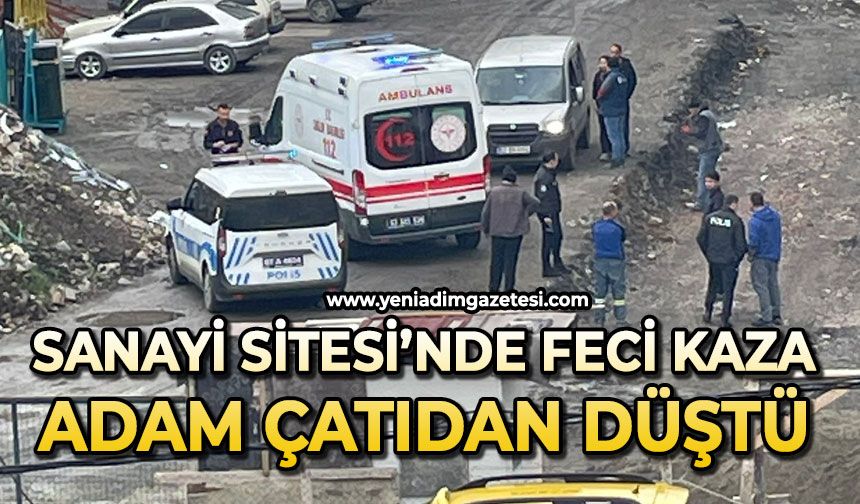 Sanayi sitesinde feci kaza: Çatıdan düşen adam hastanelik oldu