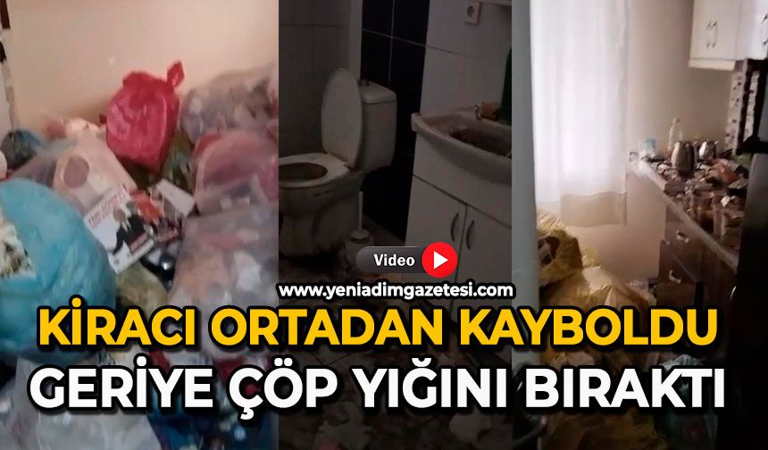 Kiracı ortadan kayboldu: Geriye çöp yığını bıraktı