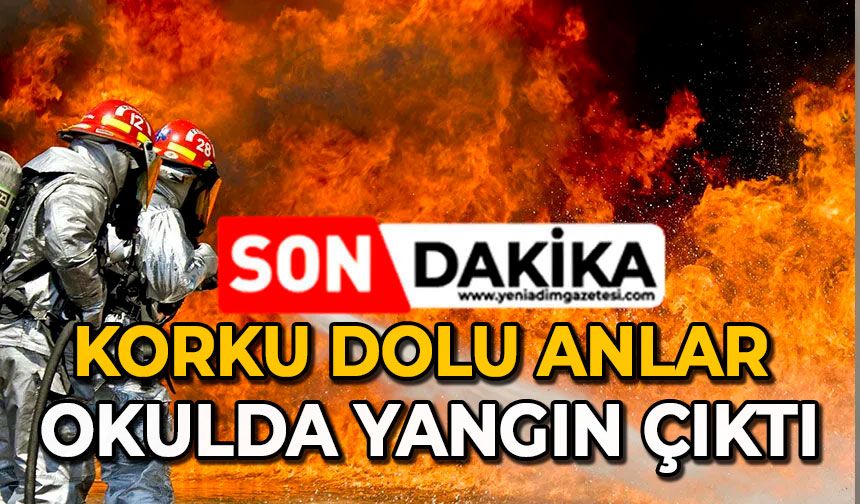 Korku dolu anlar: Okulda yangın çıktı