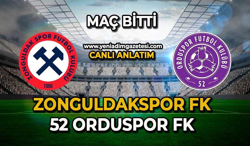 Zonguldakspor, 52 Orduspor karşılaşması sona erdi