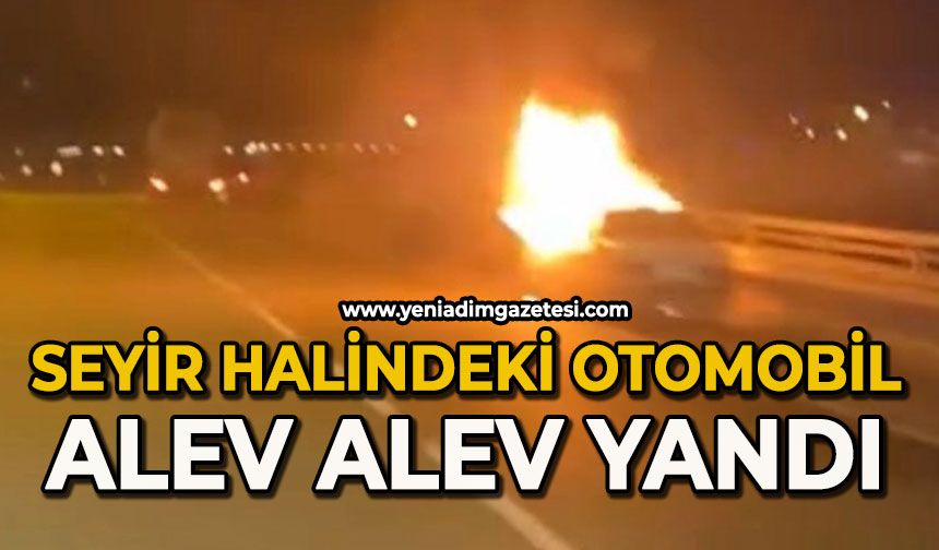Seyir halindeki otomobil alevlere teslim oldu
