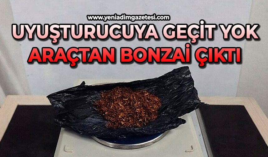 Uyuşturucuya geçit yok: Araçtan bonzai çıktı