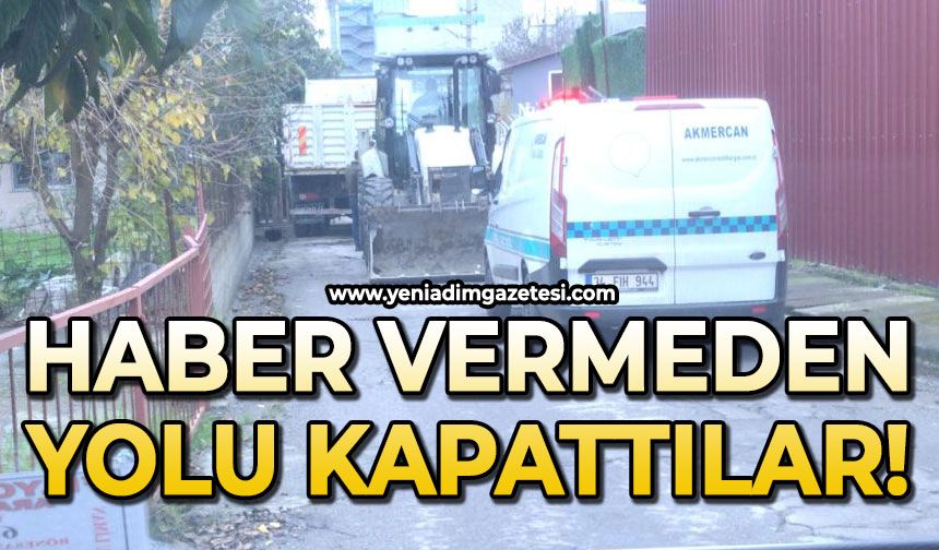 Haber vermeden yolu kapattılar!