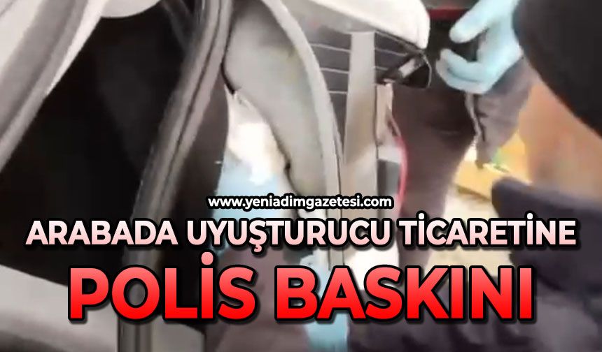 Arabaya uyuşturucu zulalayan şahıslar polisten kaçamadı