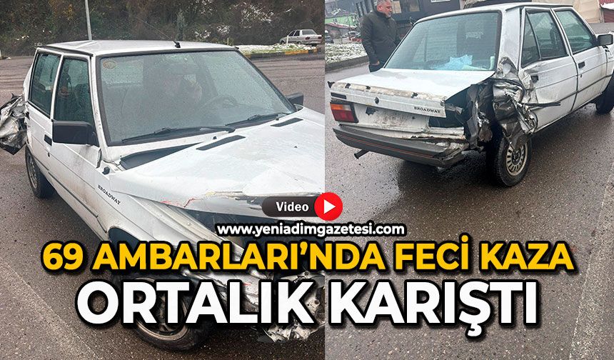 69 Ambarları’nda feci kaza: Ortalık karıştı