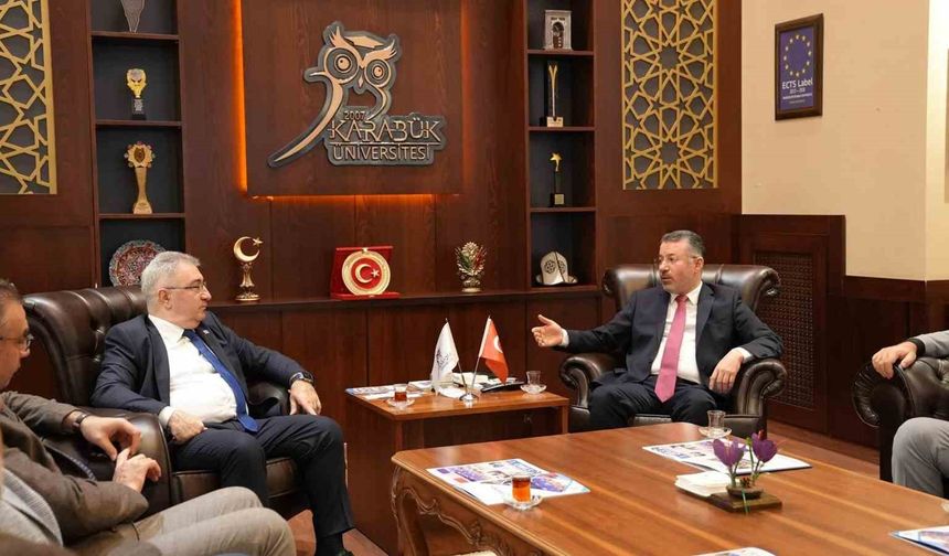 Rektör Kırışık KARDEMİR Genel Müdürü Peker ile bir araya geldi