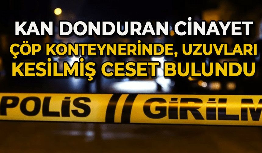 Kan donduran cinayet: Çöp konteynerinde uzuvları kesilmiş ceset bulundu