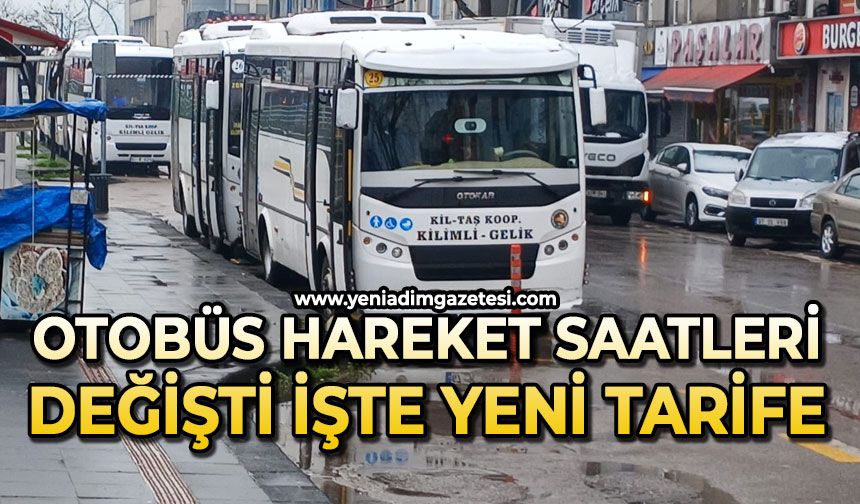 Otobüs hareket saatleri değişti: İşte yeni tarife