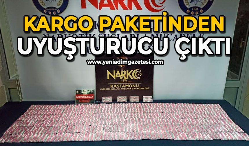 Kargo paketinden uyuşturucu çıktı
