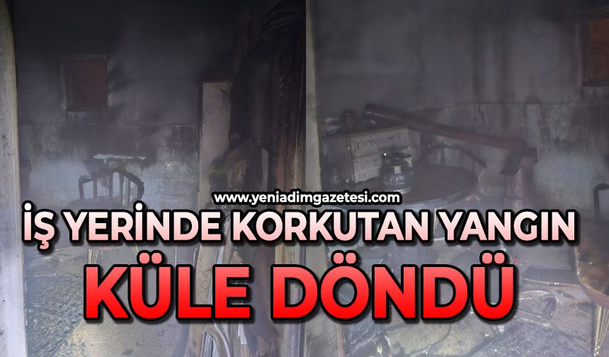 İş yeri alevlere teslim oldu: 1 yaralı