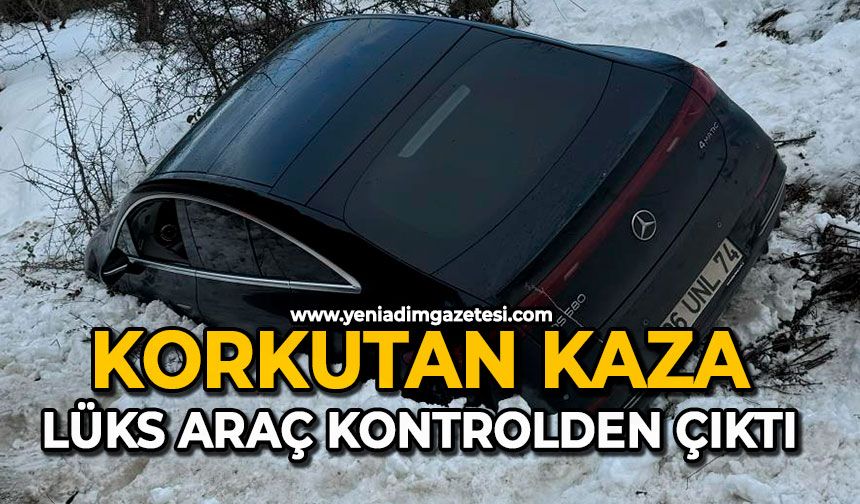 Korkutan kaza: Lüks araç kontrolden çıktı