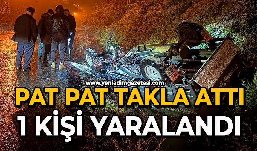 Pat pat takla attı: 1 kişi yaralandı