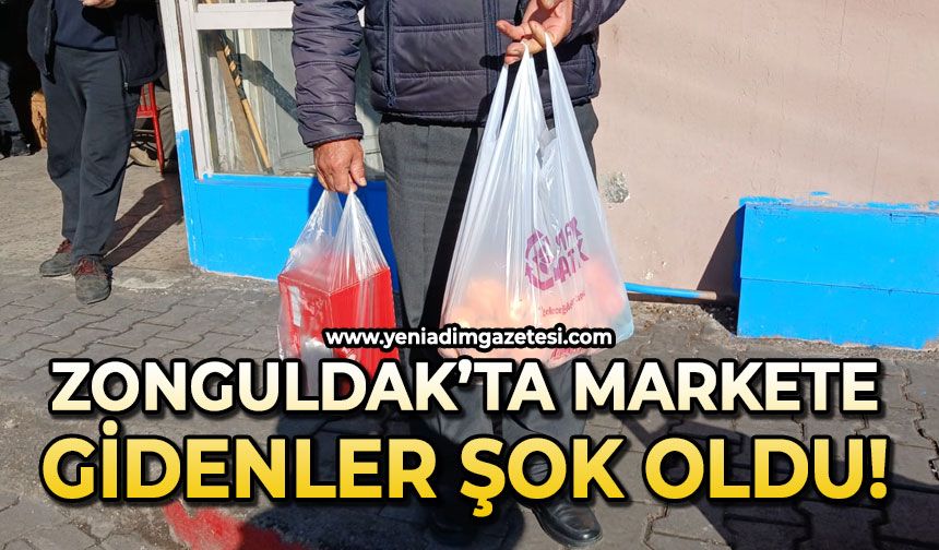 Zonguldak'ta markete gidenler şok oldu!