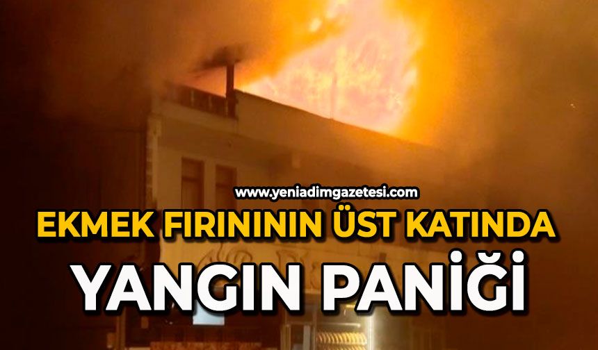 Ekmek fırınının üst katında yangın paniği