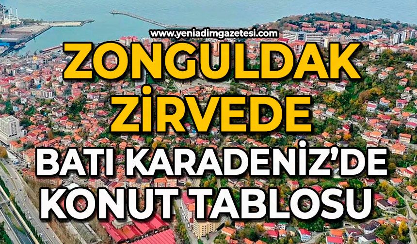 Zonguldak zirvede: Batı Karadeniz’de konut tablosu