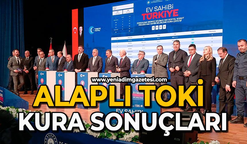 Alaplı TOKİ kura sonuçları